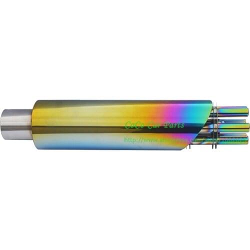 Free Shipping: Rainbow Stainless Steel Modified Car Exhaust Pipe