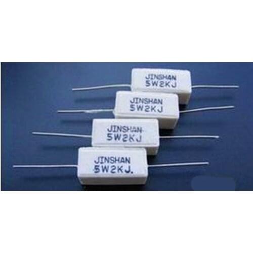 Free Shipping!! 5pcs E-light LED / cement ceramic resistor / 2K / 5W / electronic light box /Electronic Component
