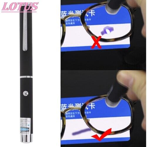 Blu-ray lens test pen Color change film detects Anti Blue Light Glasses Test Pen Teaching Flashlight Cat Catch the Beam Light1PC