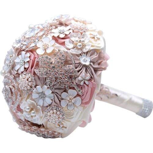 19CM Rose Wedding Artificial Flower Bouquet Silk Luxury Holding Fake Flowers Valentines Day Home Decoration Accessories Gift