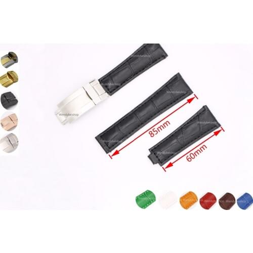 CARLYWET 20mm Calf Cowhide Leather VINTAGE Wrist Watch Band Strap Belt For Submariner GMT Daytona Datejust Driver Deepsea