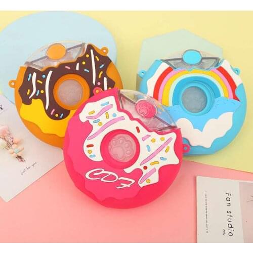 Doughnut kettle childrens cold water Cup summer straw cup for primary school students Cute kindergarten
