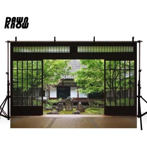 DAWNKNOW Tree Scenic Courtyard Photography Background Flower Photographic Backdrop Wedding Photocall Photo Studio Shoot GY363