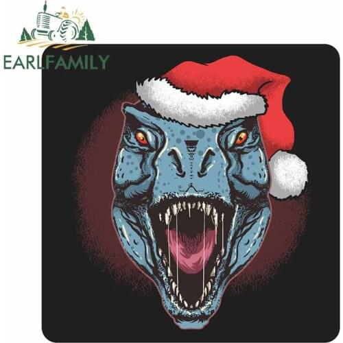 EARLFAMILY 13cm x 13cm For Dinosaur Funny Car Decal Vinyl Car Sticker Waterproof Sunscreen Personality Creative Custom Printing