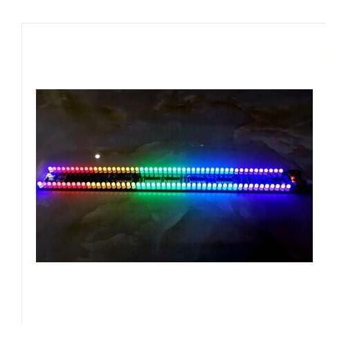 GHXAMP Dual 40 LED Music Spectrum Level indicator Board Audio MP3 Sound control Indicator VU Meter amplifier Subwoofer car 5V