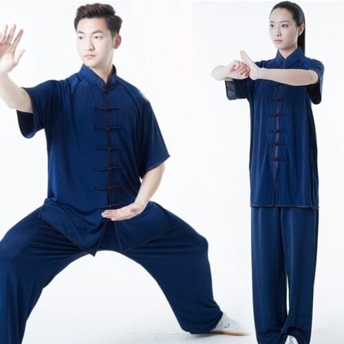 Classic Chinese Tang Suit Kung Fu Outfit Bruce Lee Clothes Wing Chun Taiji Tai Chi Clothing Set Costume For Men 2Pcs Set 11213