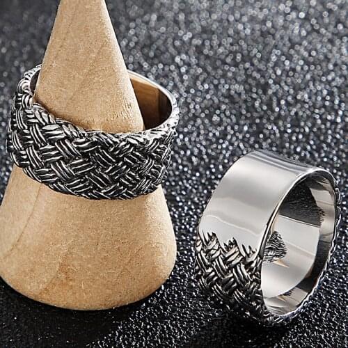 Vintage Stainless Steel Mens Rings Bands For Men Women Engraveable Titanium Spinner Man Ring Comfort Fit Size 7 To 12 Jewellery