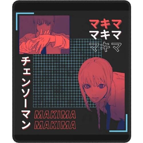Makima Streetwear Funny Mouse Pad Chainsaw Man Manga Denji Devil Anime Lockedge Mouse Mats Rubber Computer Keyboard Desk Pad