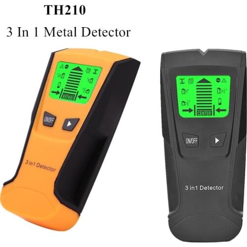 3 In 1 Metal Detector Digital Wall Detector Pinpointer Metal Finder Wood Studs AC Voltage Live Wire Wall Scanner Electric Box