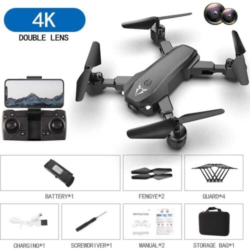 Mini Drone With Dual HD4K HD Dual Camera WiFi FPV Fixed Folding Drone For S80 Fixed Height Dual Camera 4K Aircraft Quadcopter