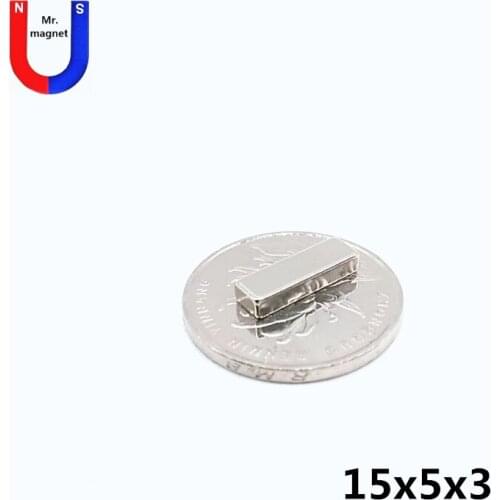 1000pcs 15x5x3 magnet cuboid Hardware parts 15*5*3 small cube neodymium magnet F15x5x3 super strong permanent magnetic material