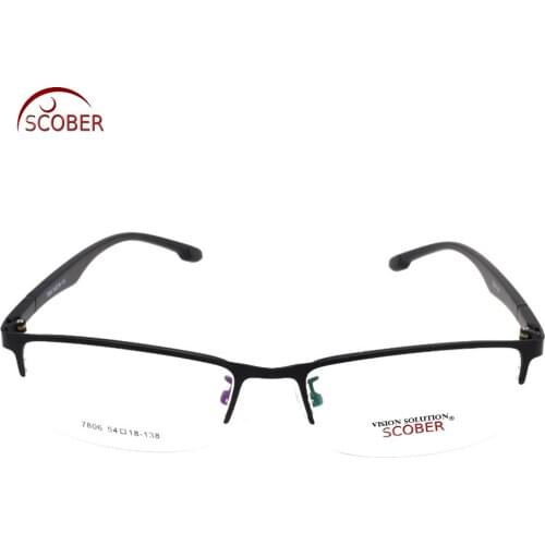 2019 New Real = Scober Alloy Eyeglasses Frame Half-rim Optical Custom Made Prescription Myopia Glasses Progressive Photochromic