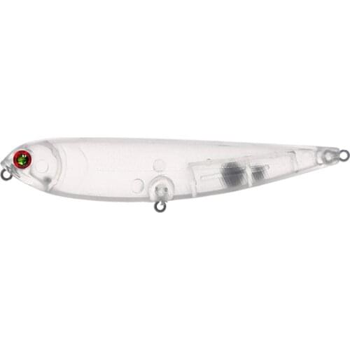 20pcs/Set Unpainted Lures Fishing DIY Blank Clear Hard Plastic Pencil Baits 90mm 100mm 110mm with 5mm 3D Fish Eyes