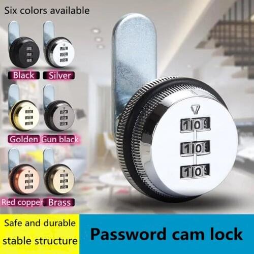 Drawer combination lock desk anti-theft lock metal cabinet combination lock file cabinet lock letter box combination lock cam lo