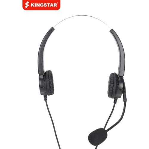 KINGSTAR Wired Headphones Call Center Headset with Microphone HiFi Stereo Noise Canceling Gaming Earphone for PC Computer Office