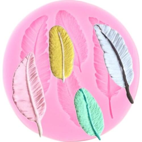 Birds Feathers Silicone Molds Lace Border Fondant Mold DIY Party Cake Decorating Tools Candy Clay Chocolate Gumpaste Moulds