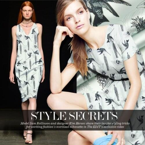 PRINTED SILK STRETCH SATIN 118cm width 19momme Pure Silk Fabric For Sewing Dresses Grey Color Pants Fabrics