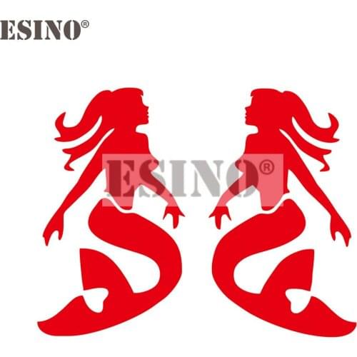 Car Styling Mermaid Beauty Fish PVC 3D Carving Creative Accessory Decal Cartoon Car Sticker Bumper Body Decal Pattern Vinyl