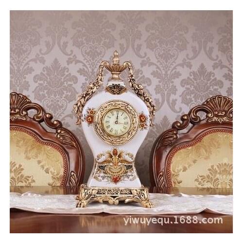 Wedding christmas decorations for home European Ceramic Cracks Retro Clocks Table Clocks Watches and Watches European pendulums