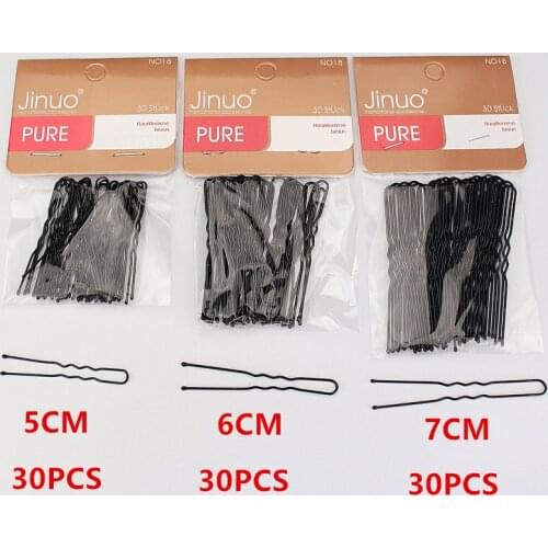 Hotsale 60 Pcs Lot Thin U Shape Hairpin Hair Sticks Wedding Hair Jewlery Black Plated Hair Bobby Pin Black Metal Clips Barrette