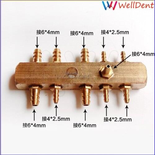 Dental Valve multiple direction passage Valve Multi-pass valve 11 connectors dental chair unit accessories