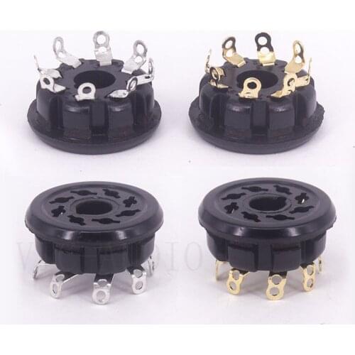 10PCS 8pins Bakelite Tube Socket S8WPI Electron Tube Socket For KT66 KT88 6550 EL34 6SN7 6SL7 Vacuum Tube Amplifier Audio HIFI
