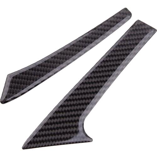 2Pcs Front Center Handle Side Trim Cover Bezel Carbon Fiber Black Fit for Chevrolet Corvette C7 2014 2015 2016 2017 2018 2019