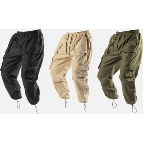 2020 Mens Multi-Pockets Bib Overall Autumn and Winter Cotton Casual Sports Pants Popular Brand Outdoor Fitness Skinny Pants