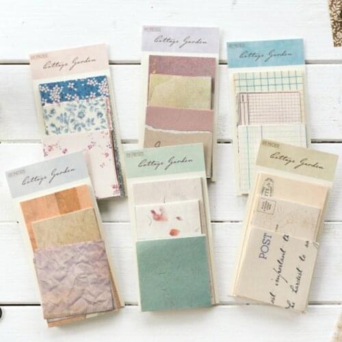 60Pcs/Lot Flower Postcard Material Paper Junk Journal Planner Craft Paper Scrapbooking Vintage Decorative DIY Craft Photo Albums