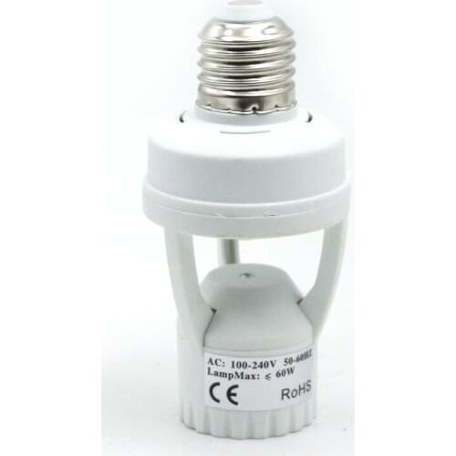 AC 110V 220V 360 Degrees PIR Induction Motion Sensor IR infrared Human E27 Plug Socket Switch Base Led Bulb light Lamp Holder