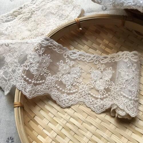 Diy accessories mesh lace embroidery lace seaming clothes wedding decoration curtain material width 7.6cm
