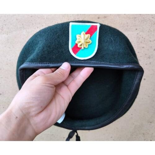 United States US Army 20th Special Forces Group Wool Green Beret MAJOR DEVICE INSIGNIA Military Hat