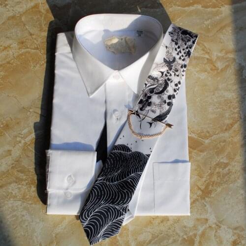 Free shipping fashion casual Mens male woman necktie Poseidon Series 5 Unique Ties Get Married Hosting Western Europe Party TIE