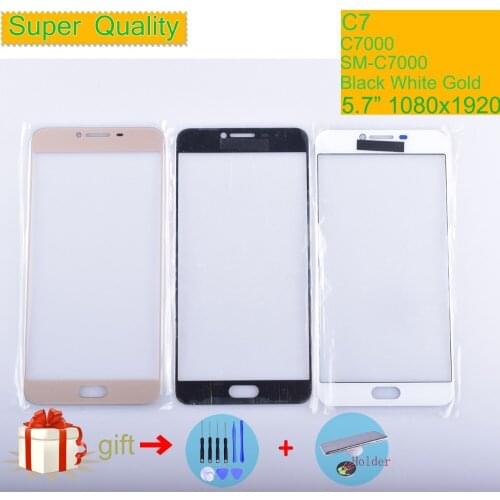C7 For Samsung Galaxy C7 C7000 SM-C7000 Touch Screen Front Glass Panel TouchScreen C7 Outer Glass Lens NO LCD Replacement