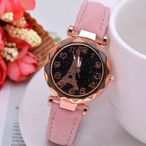 Women Casual Starry Sky Leather Band Watches Ladies Quartz Wrist Watches Fashion Women Watches Laides Clock Relogio Feminino