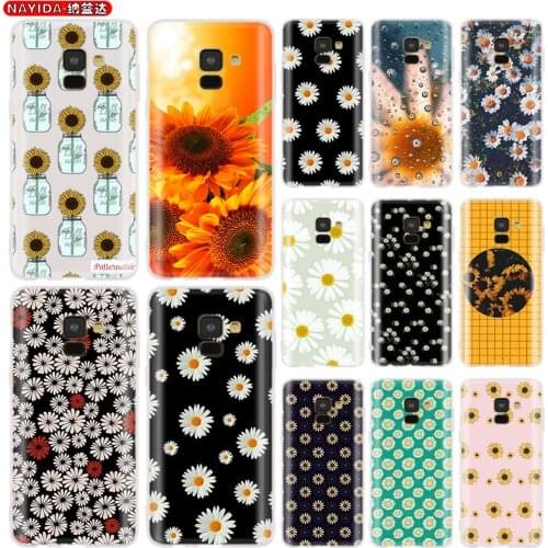 Phone Case for Samsung galaxy A30 A50 A90 5G A3 A5 A6s A7 A8 2016 2017 A6 2018 Plus Matte soft silicone Cases Cute Summer Daisy