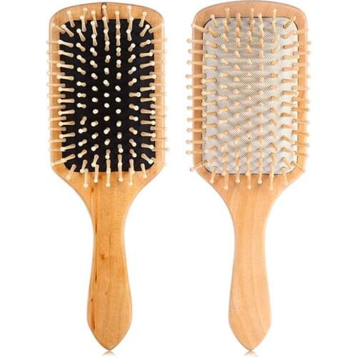 Wood Comb Hair Brush Healthy Paddle Spa Hair Loss Massage Comb Antistatic Hair Comb Massage Head Promote Blood Circulation