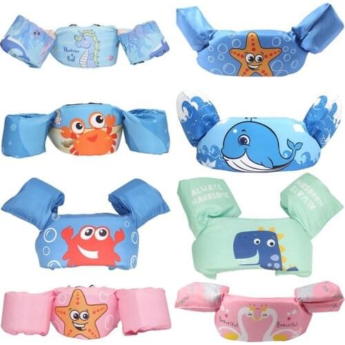 Kids Inflatable Swimming Arm Rings Buoyancy Vest Float Safety Swimming Cartoon Armbands Water Toy Accessory For Learning Swim