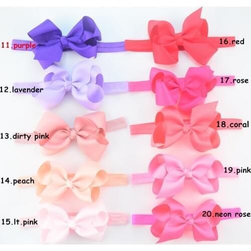DHL Free shipping, 200 pcs/lot , 4.3" Grossgrain Ribbon Bow Headband Hair Accessories Photography Prop