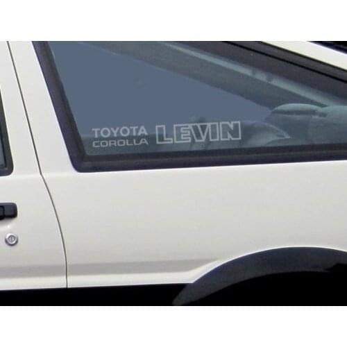For 2xAE86 Levin Corolla etched window stickers x2, corolla, Levin, drift, initial D