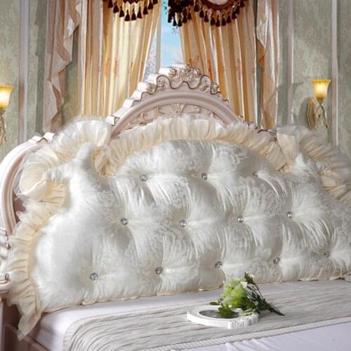 Princess Style Korean Removable And Washable Ins Bedside Cushion Crown Large Backrest Double Bedroom Cushion Bed Cushion