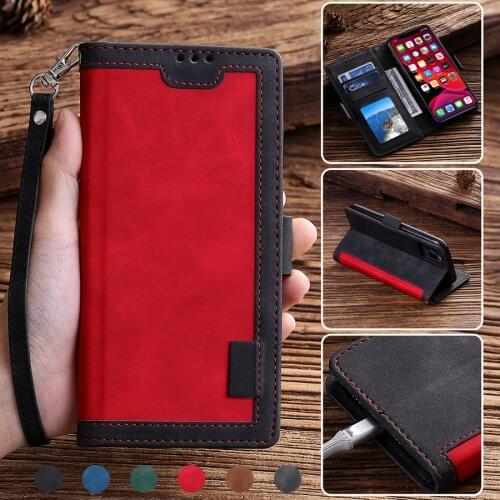 Retro Stitched Leather Wallet Case For iPhone 12 Pro Max 12 Mini 11 Pro Max SE 2020 X XS XR XS Max 8 8Plus 7 7Plus 6/6S Plus