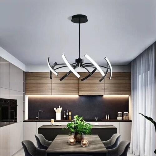 Creative Universal Rotating Modeling Lamp Modern Led Chandelier Living Room Dimmable Remote Control Lighting Device Kitchen