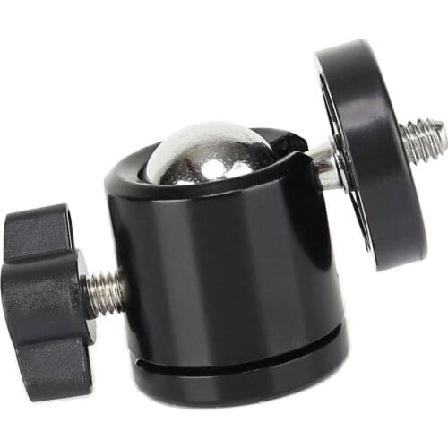 Mini Ball Head 360° for DSLR Camera Stand Tripod Adapter 1/4 Screw Mount