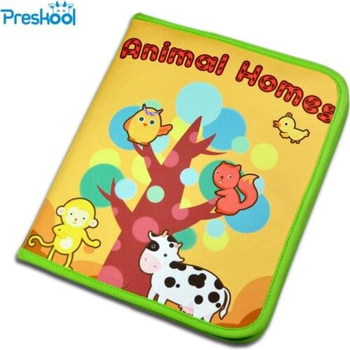 Infant early Childhood teaching animal cloth book Toys Baby puzzle children learning toys Christmas Gifts