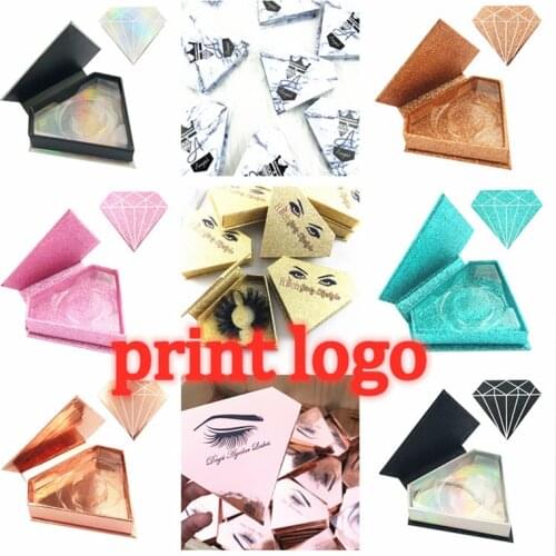 NEW 10/30/50box wholesale diamond false eyelash packaging box fake 3d mink eyelashes boxes faux cils magnetic case lashes empty