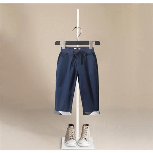 2020 Summer New Baby Boys Clothing Cropped Pants Summer Baby Boys Cotton Pants with Loose Elastic Band Pants Solid