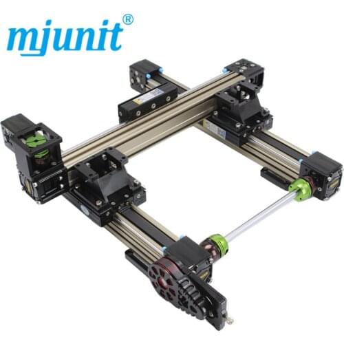 Mjunit XY gantry axis linear motion platform for glue spraying, belt slide linear rail guide module
