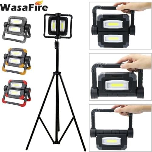 Portable COB Led Work Light Folding Rotary Outdoor Hunting Camping Lantern 3 Modes Waterproof Spotlight by AA Battery
