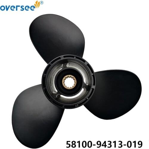 OVERSEE Aluminum Propeller 58100-94313-019 size 11-1/2x13 For Suzuki 40HP Marine Outboard Motor 11-1/2*13 11-1/2 13